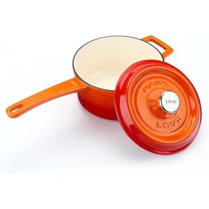 1.5 Blue Quarts Round Sauce Pot Long Handle with Lid